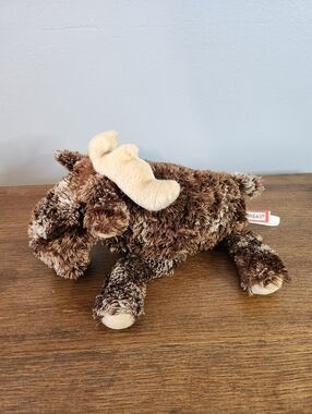 Douglas Cuddle Toys Plush Floppy Moose 9" Bean Bag Silky Soft Frosted Brown 2010